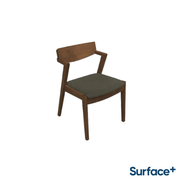 ZOLA Rubberwood Chair with Fabric Upholstered Seat